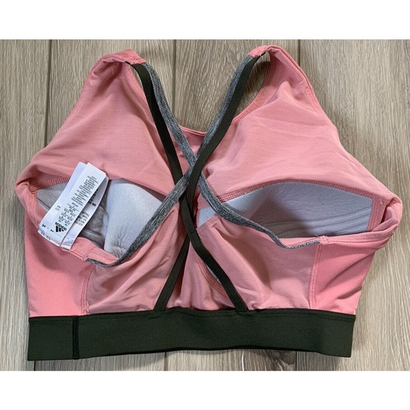 Adidas Pink Padded Racerback Sports Bra Womens Small - Picture 5 of 6